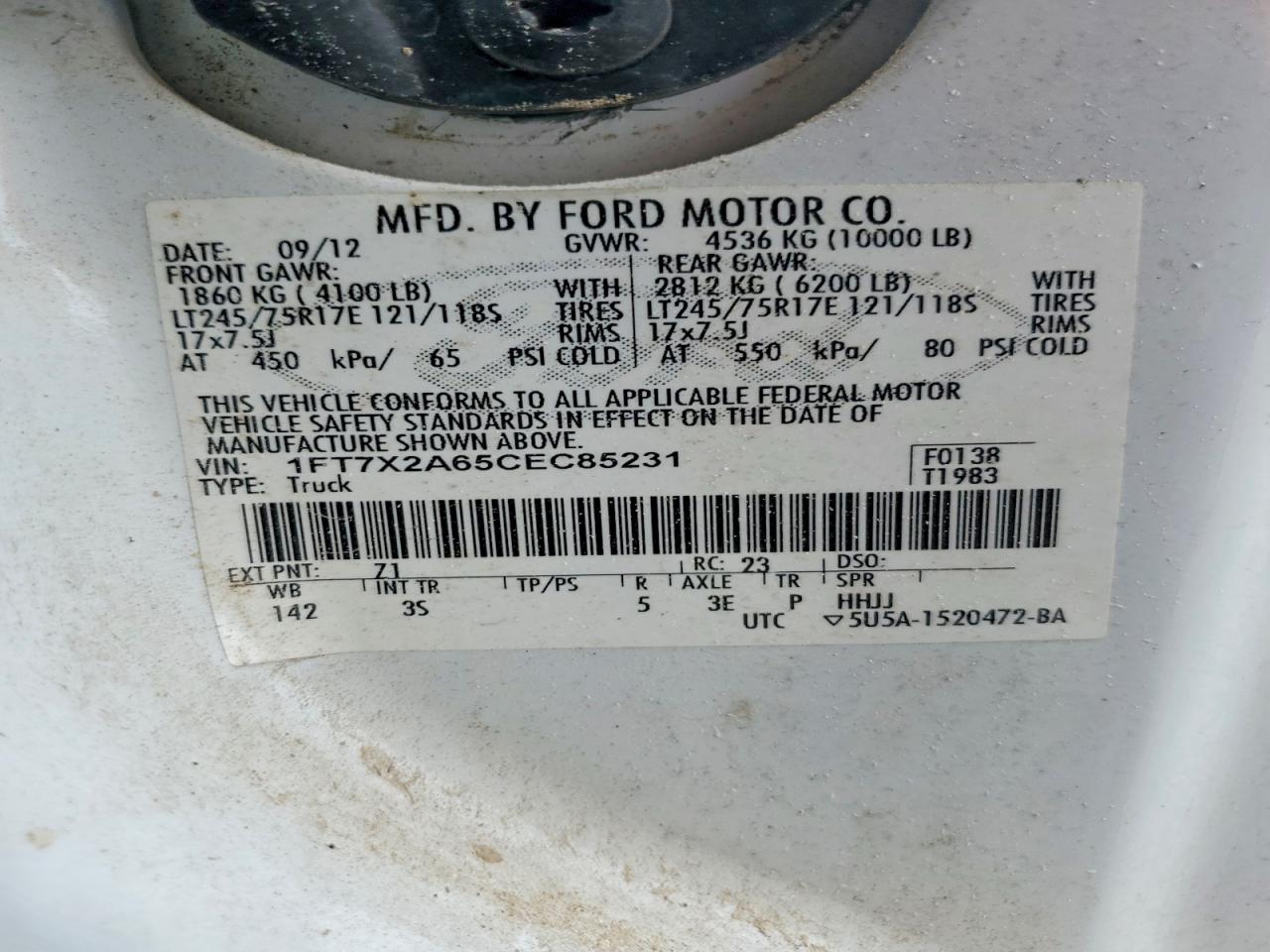 2012 FORD F250 SUPER DUTY photo 12
