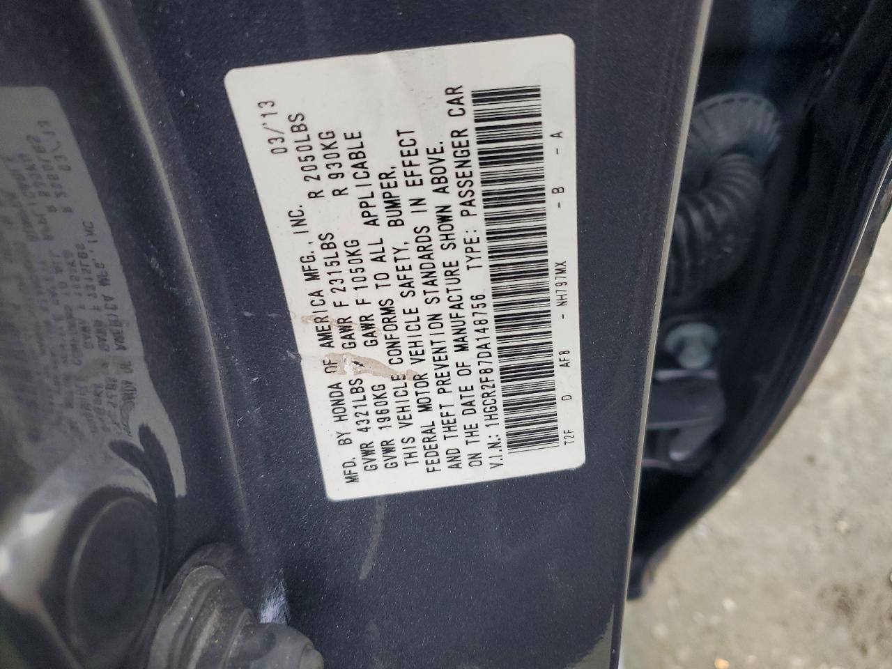 2013 HONDA ACCORD EXL photo 13
