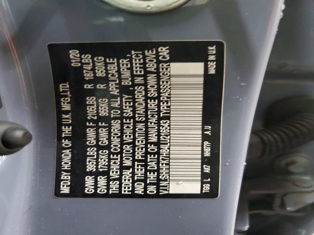 2020 HONDA CIVIC EXL photo 25
