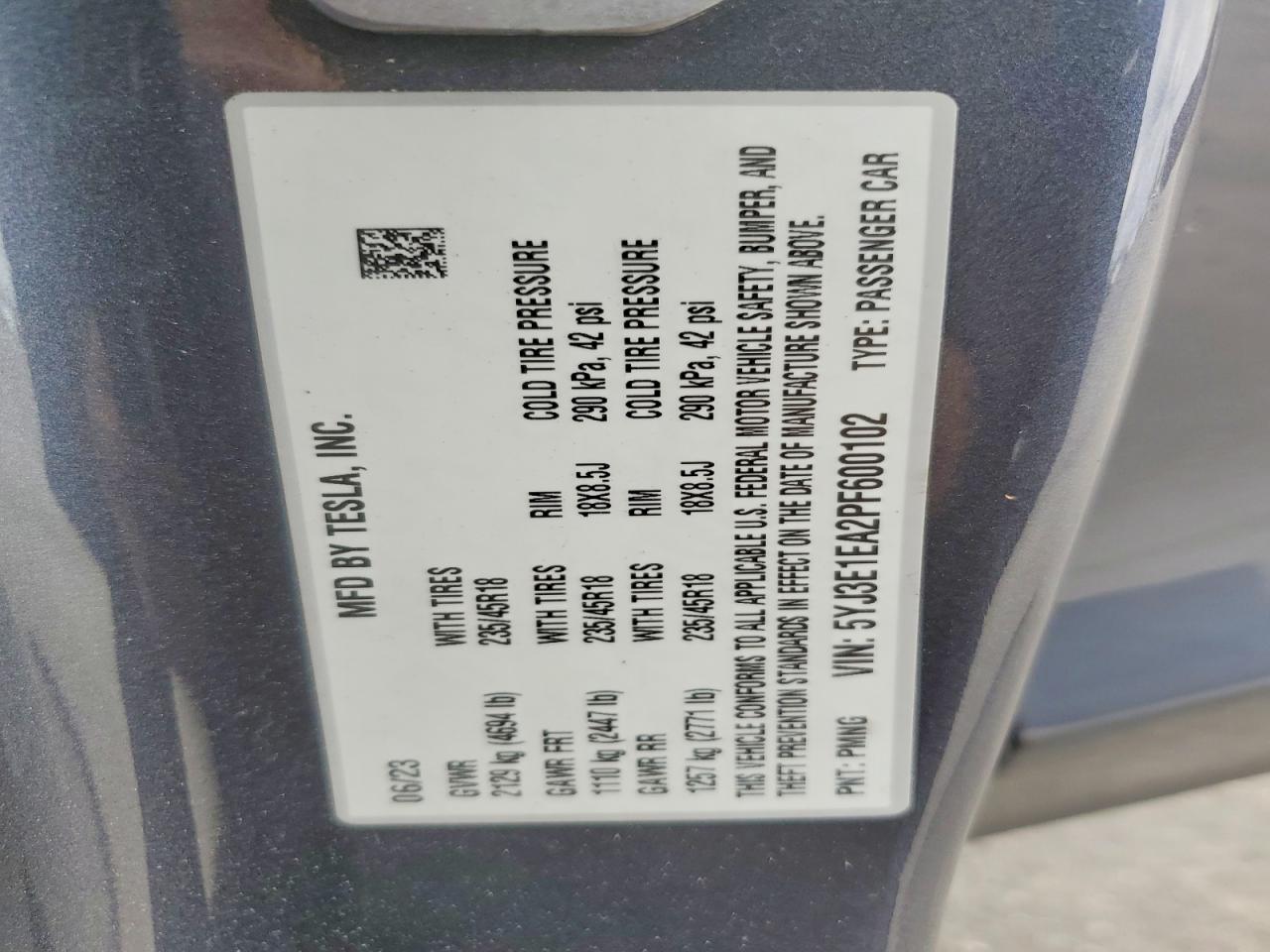 2023 TESLA MODEL 3 photo 13