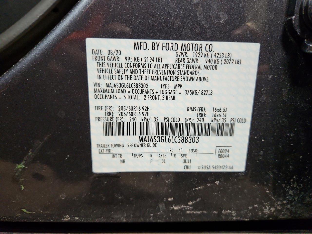 2020 FORD ECOSPORT SE photo 25