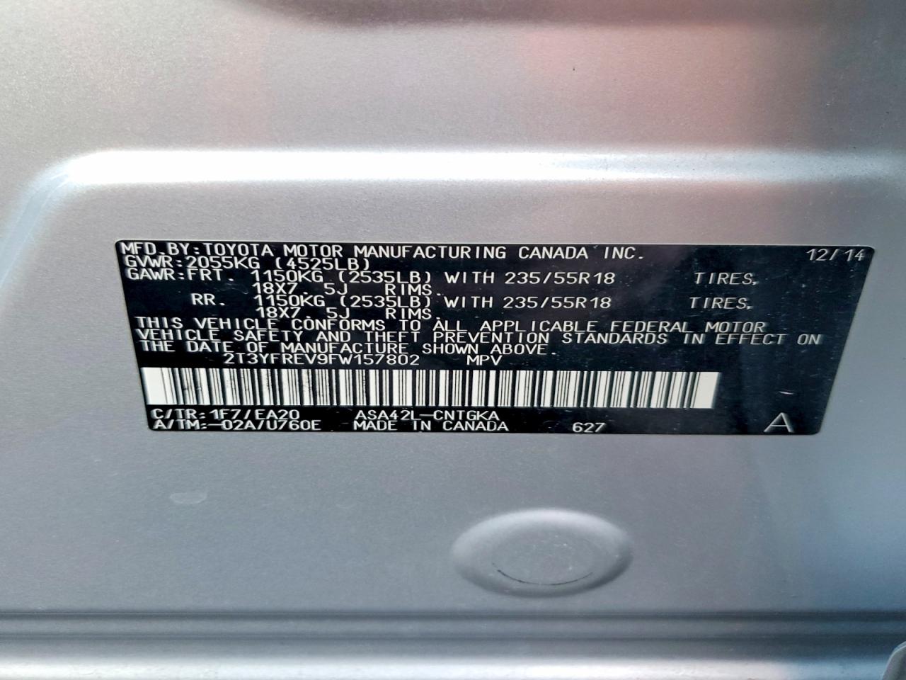 2015 TOYOTA RAV4 LIMITED photo 37