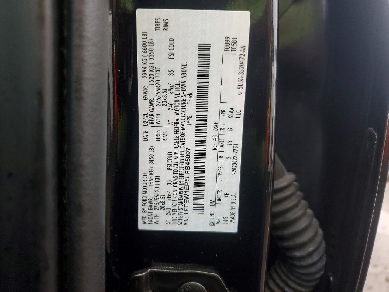 2020 FORD F150 SUPERCREW photo 34