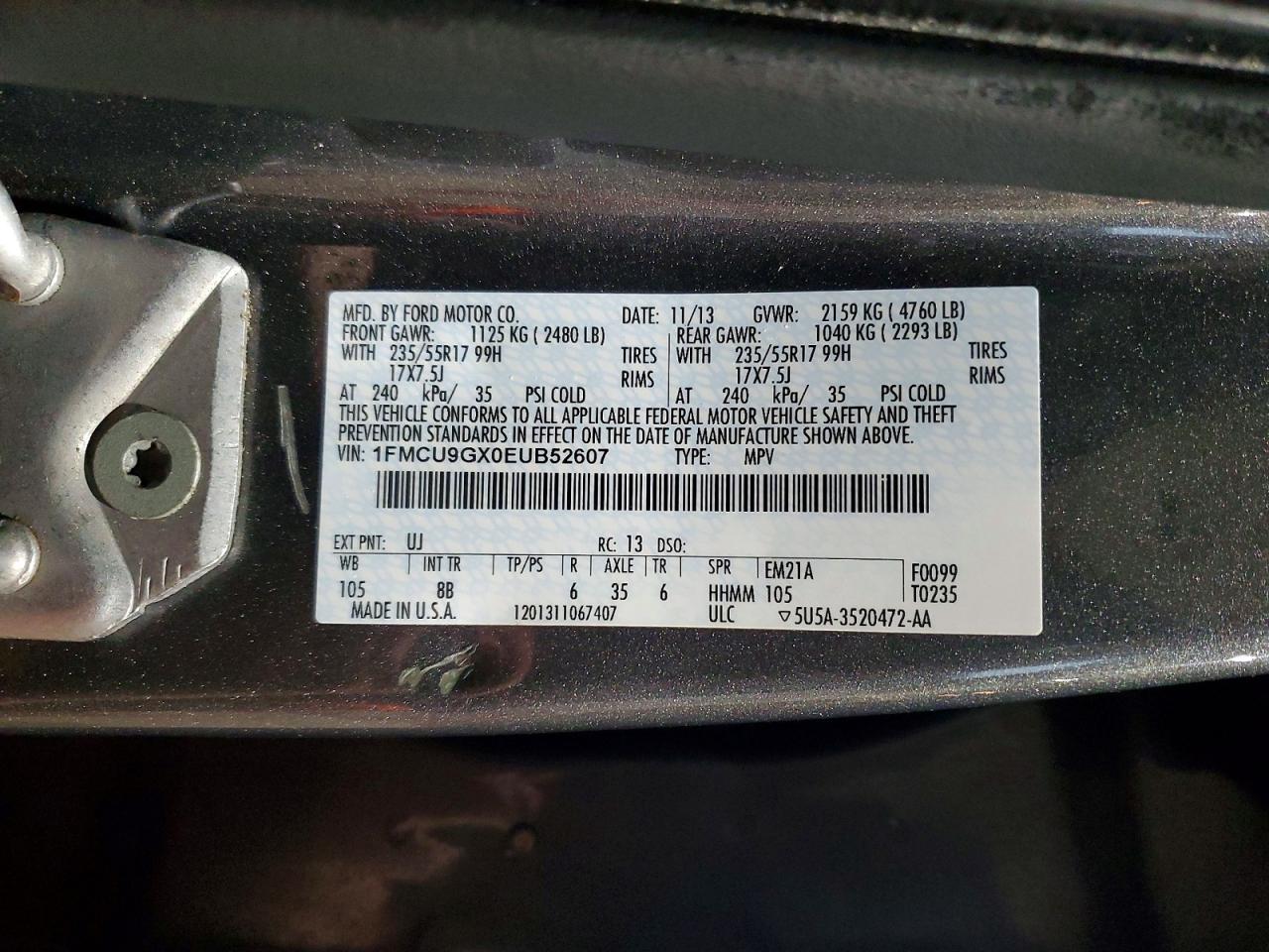 2014 FORD ESCAPE SE photo 13