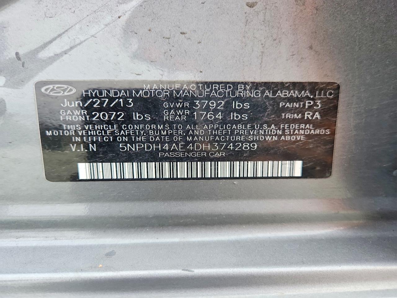 2013 HYUNDAI ELANTRA GLS photo 23