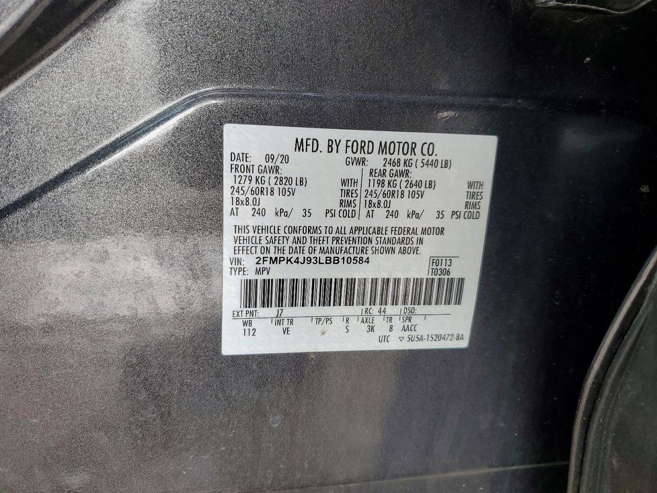 2020 FORD EDGE SEL photo 13