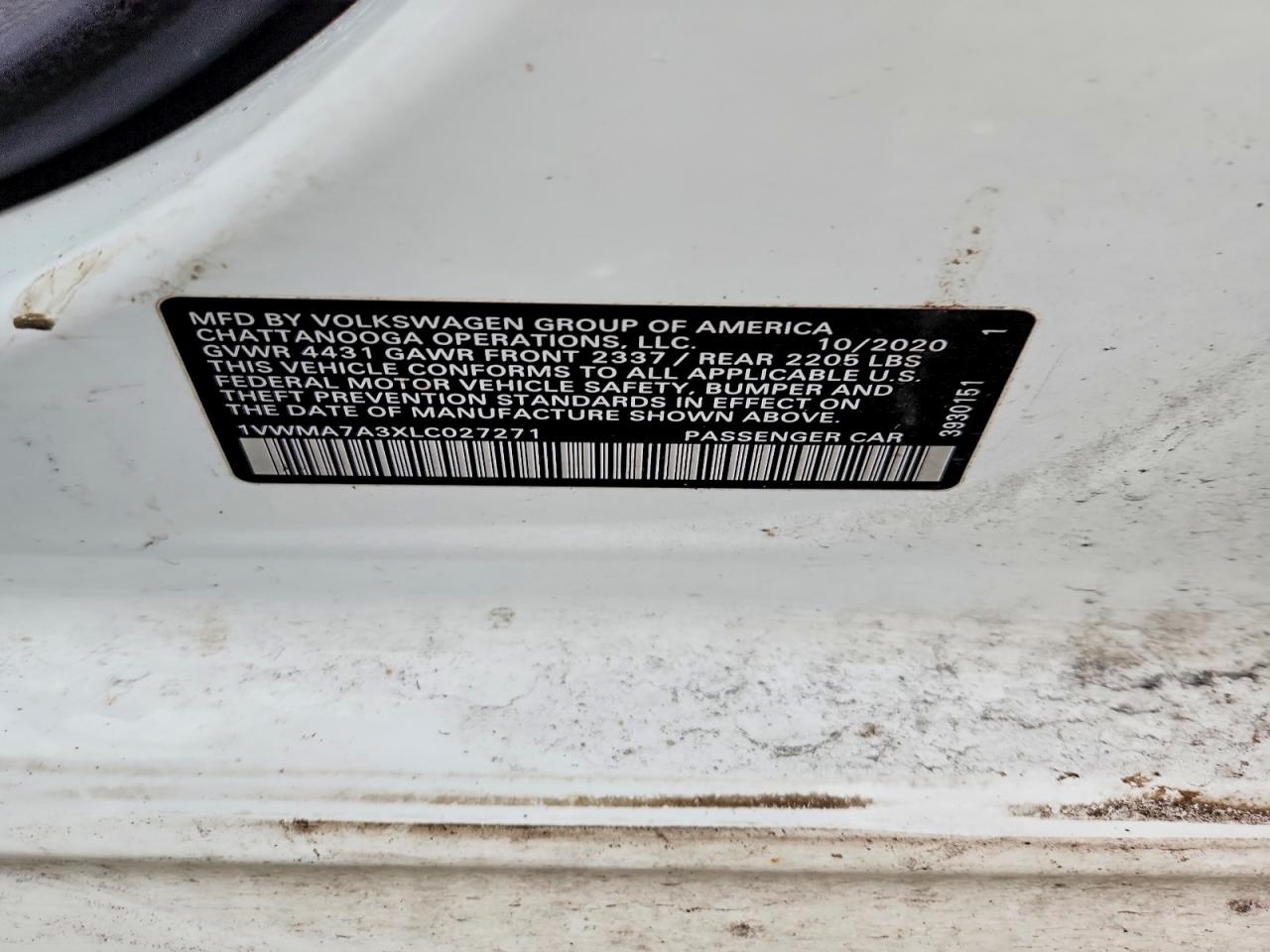 2020 VOLKSWAGEN PASSAT R-LINE photo 34
