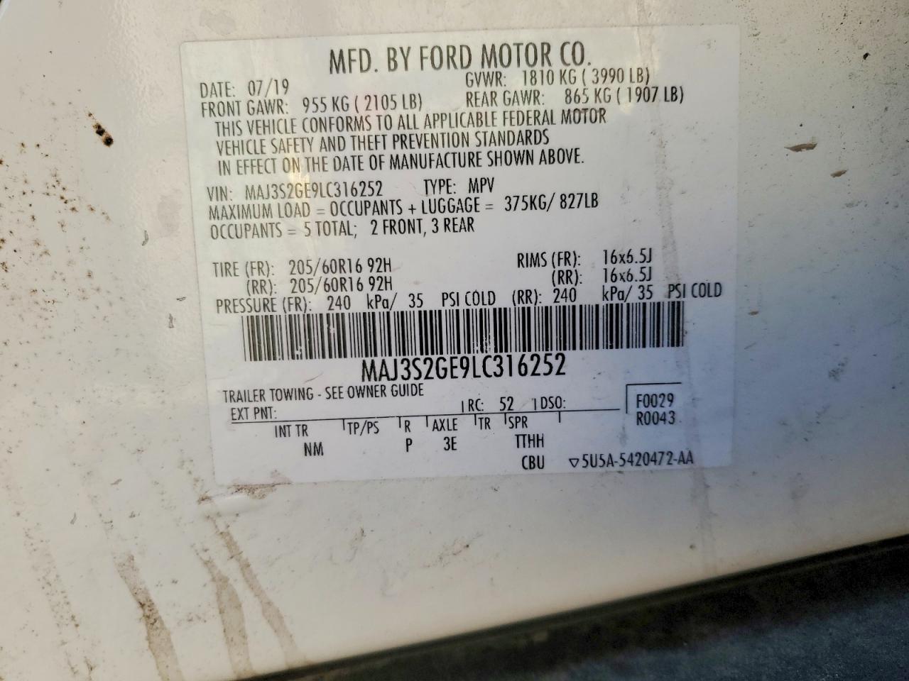 2020 FORD ECOSPORT SE photo 27
