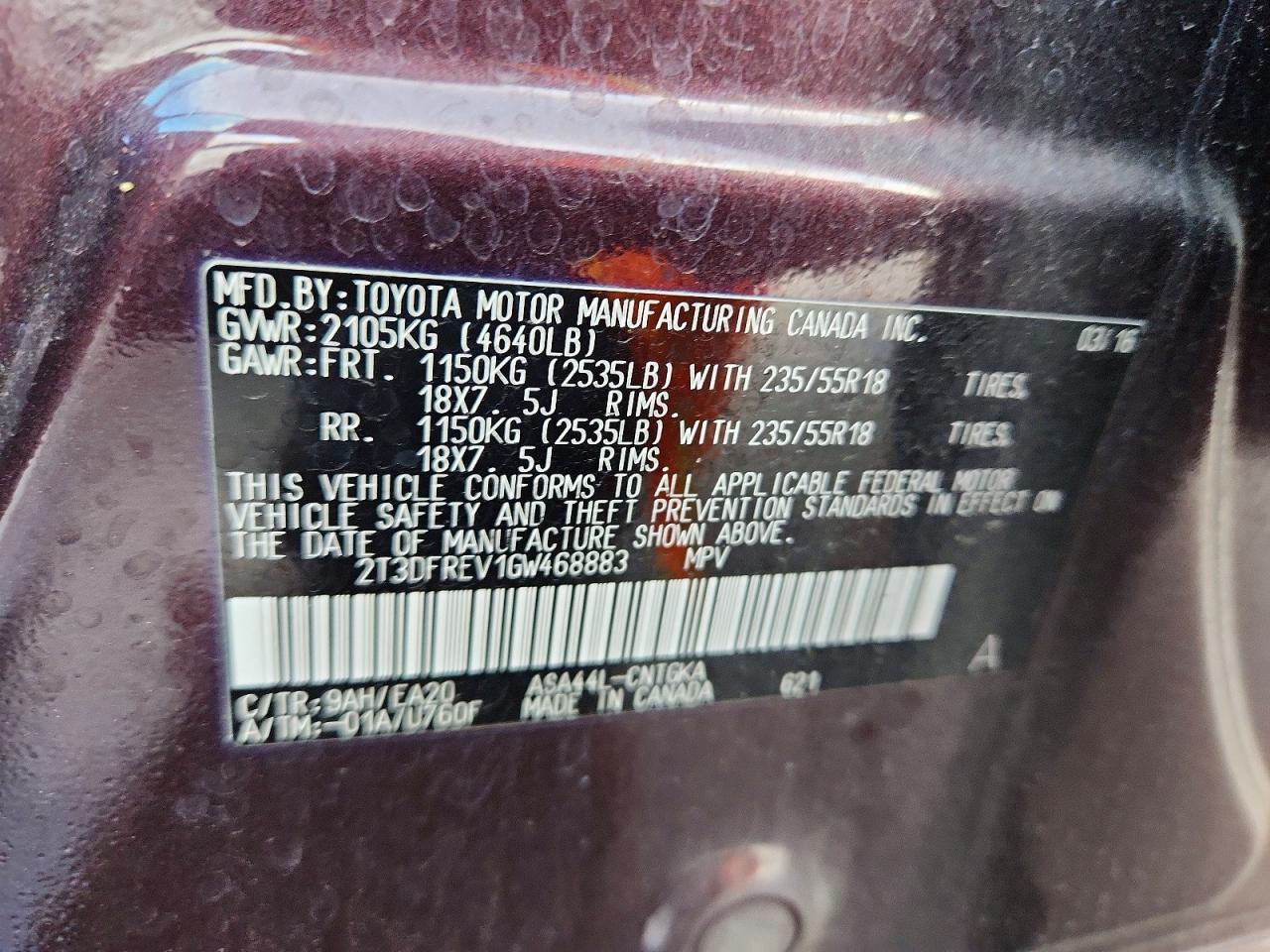 2016 TOYOTA RAV4 photo 25
