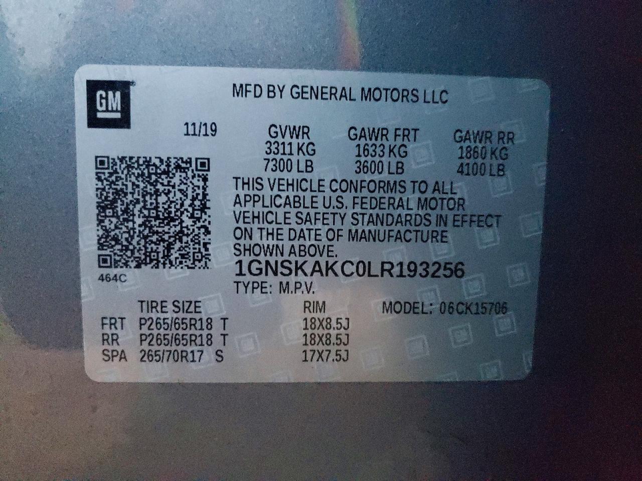 2020 CHEVROLET TAHOE K1500 LS photo 25