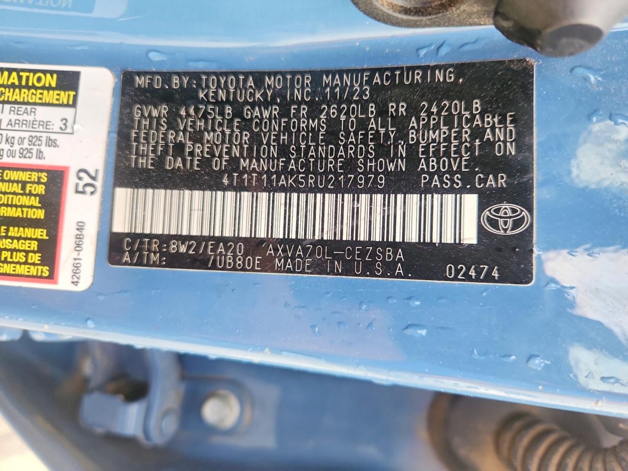 2024 TOYOTA CAMRY SE photo 23