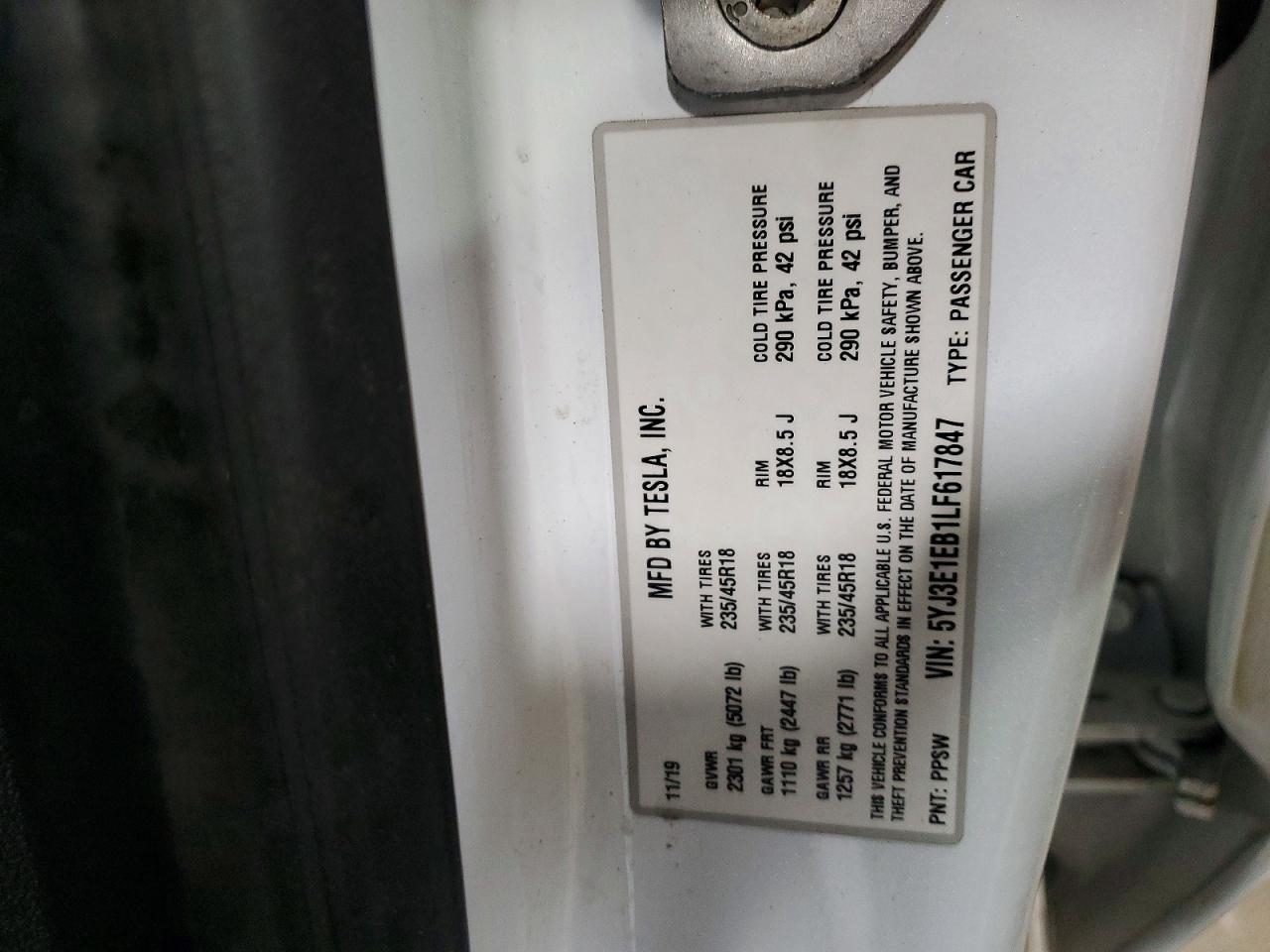 2020 TESLA MODEL 3 photo 12