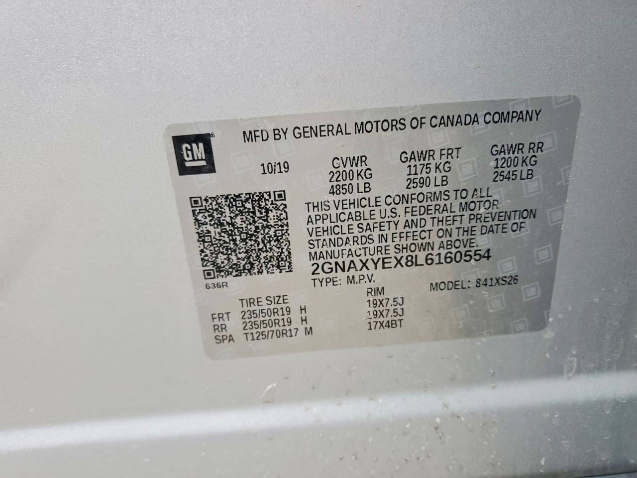 2020 CHEVROLET EQUINOX PREMIER photo 25