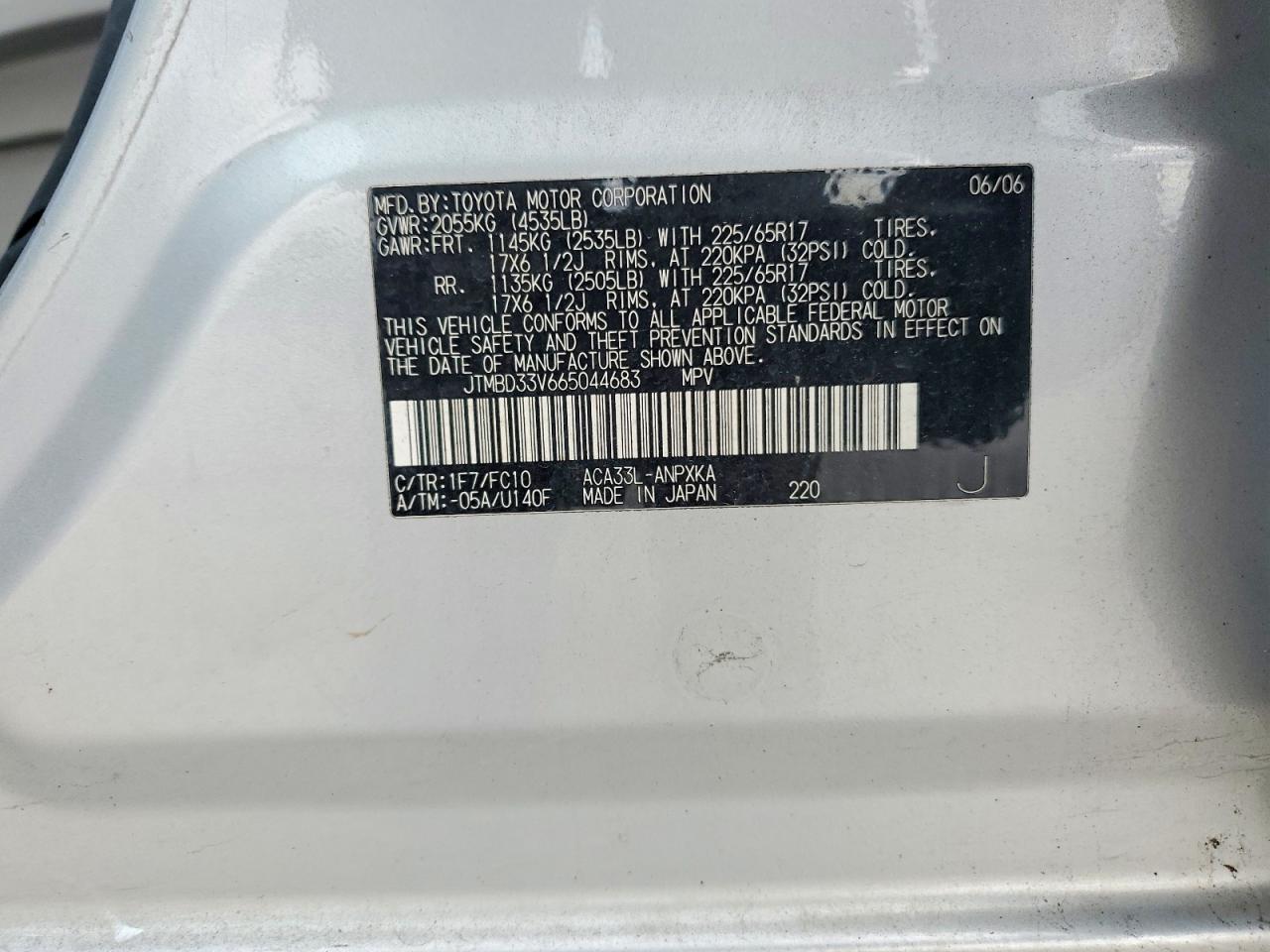 2006 TOYOTA RAV4 BASE photo 27