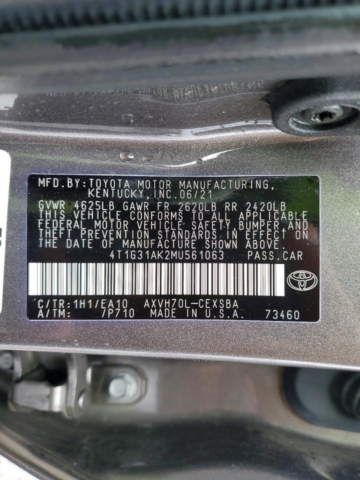 2021 TOYOTA CAMRY SE photo 12