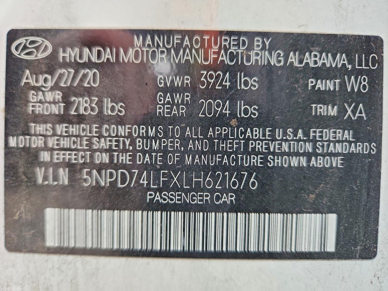 2020 HYUNDAI ELANTRA SE photo 12