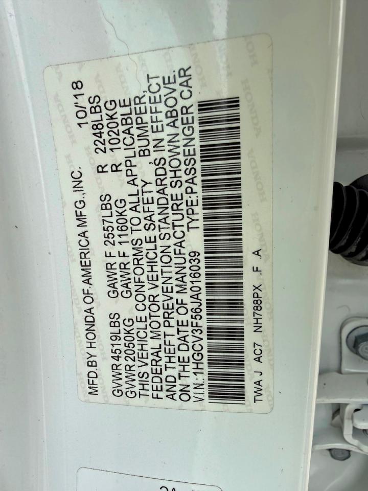 2018 HONDA ACCORD HYBRID EXL photo 28