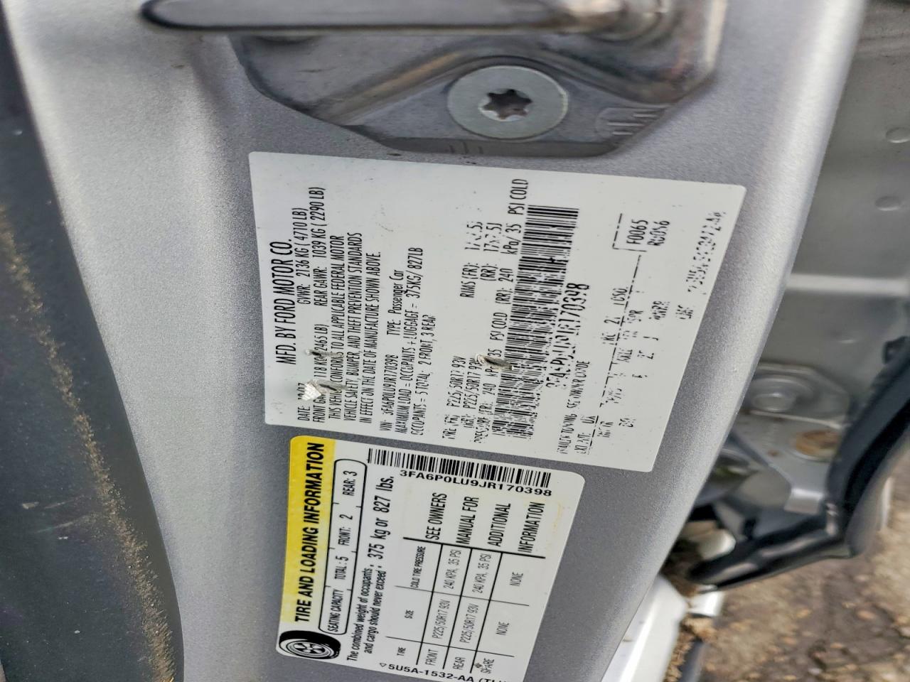 2018 FORD FUSION SE HYBRID photo 12