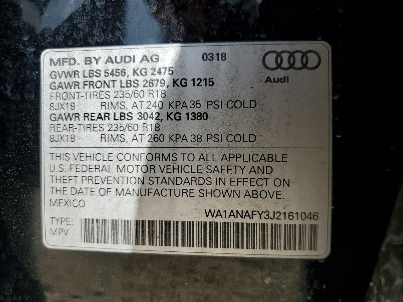 2018 AUDI Q5 PREMIUM photo 14