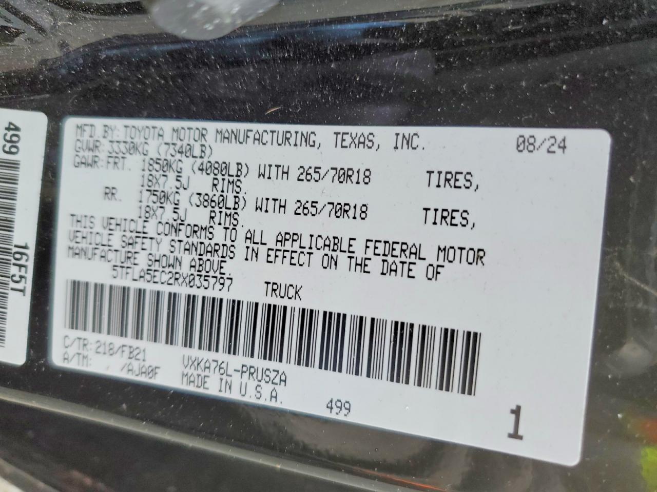 2024 TOYOTA TUNDRA SR5 photo 23