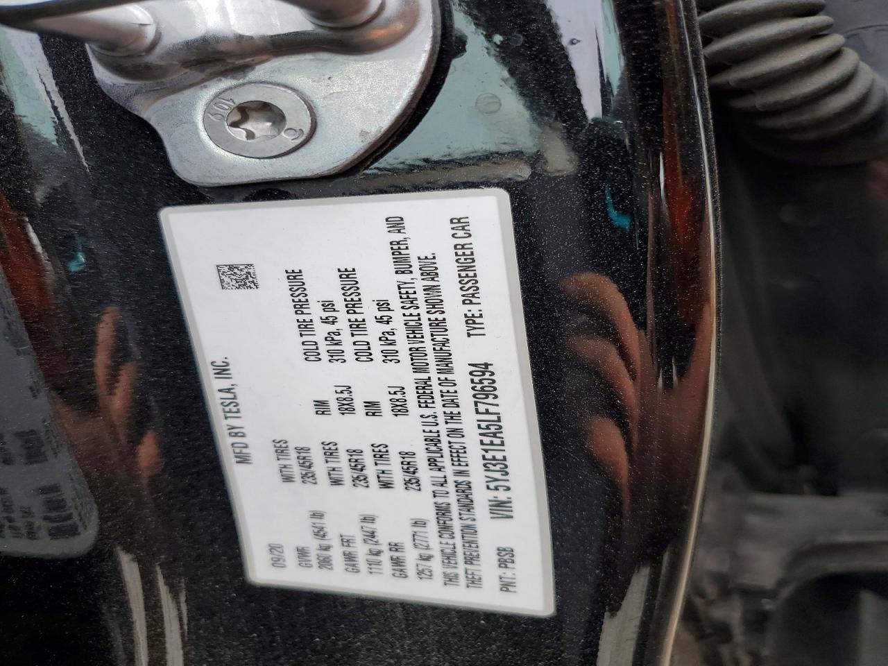 2020 TESLA MODEL 3 photo 12
