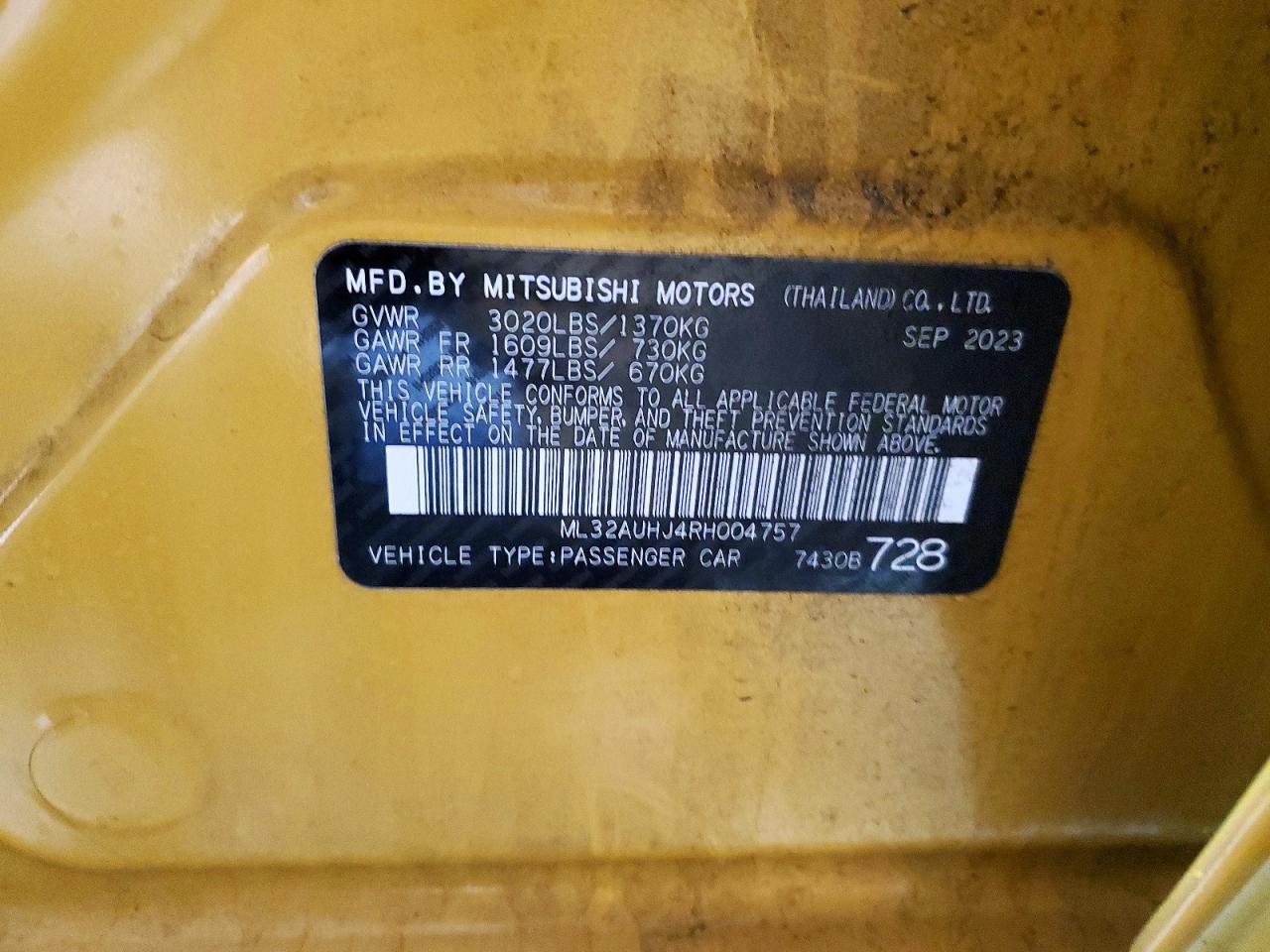 2024 MITSUBISHI MIRAGE ES photo 23