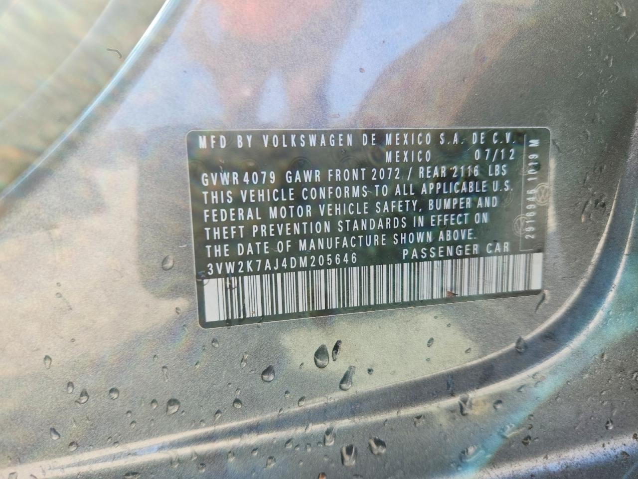 2013 VOLKSWAGEN JETTA BASE photo 37