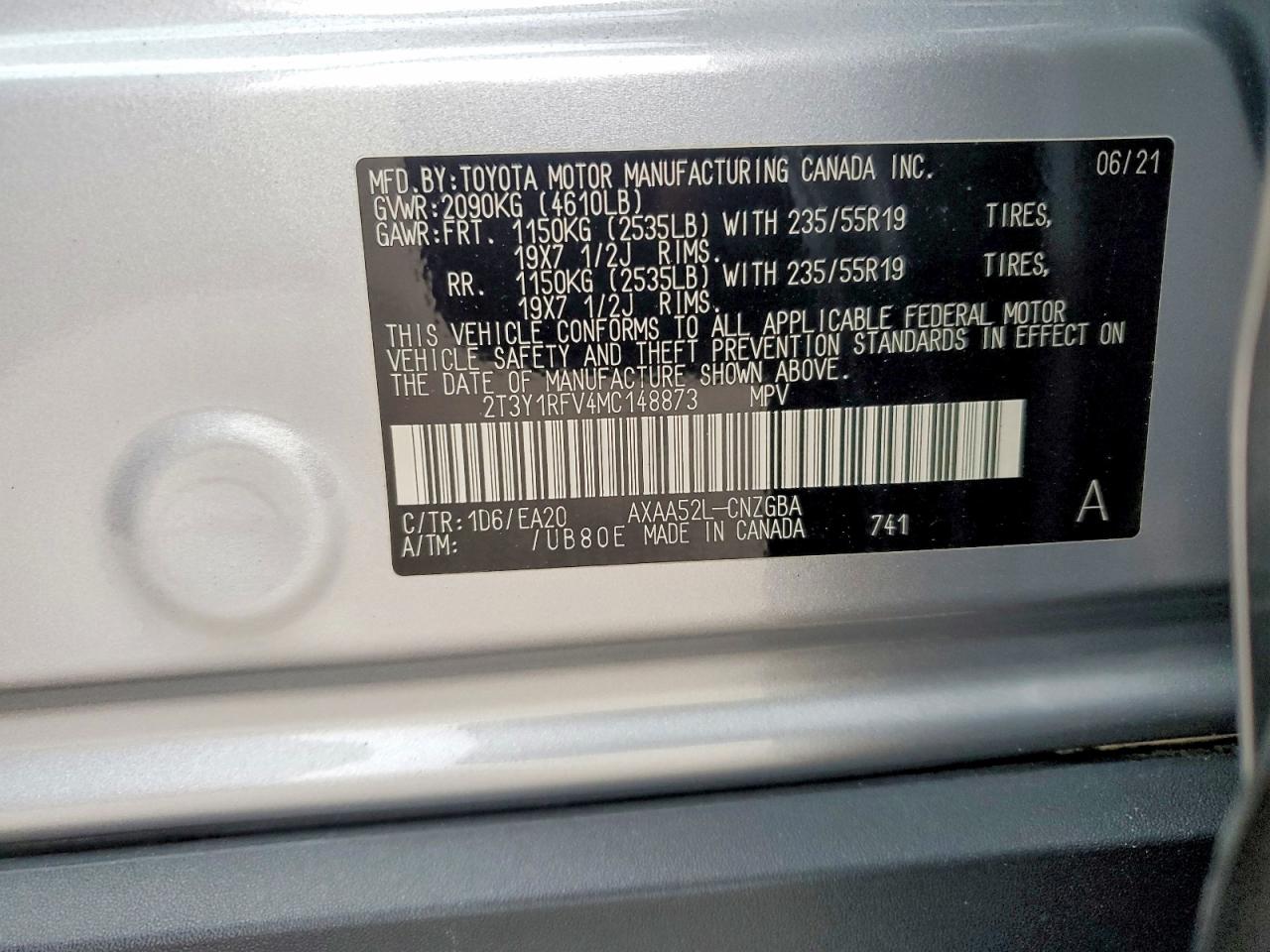 2021 TOYOTA RAV4 LIMITED photo 13