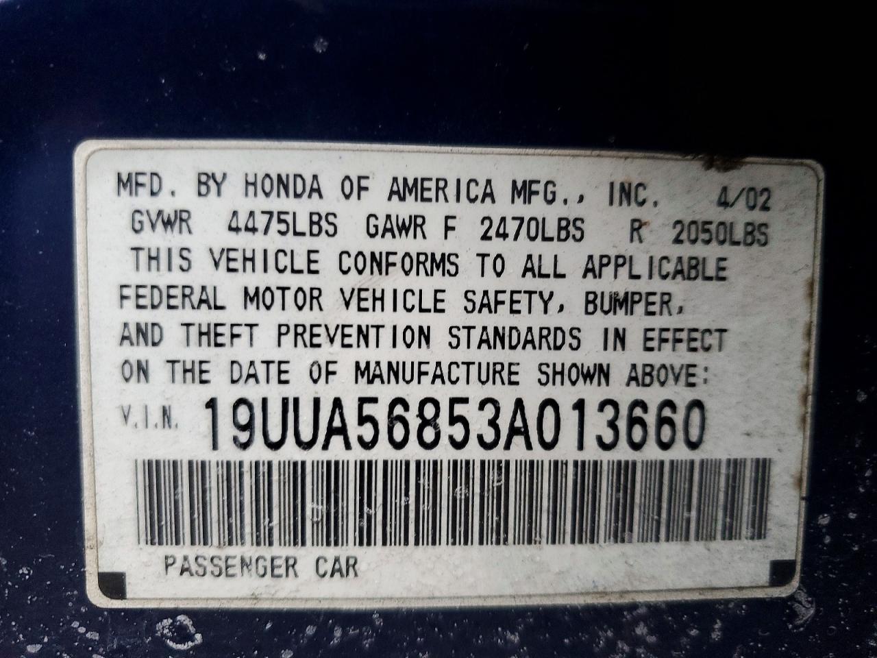 2003 ACURA 3.2TL TYPE-S photo 23
