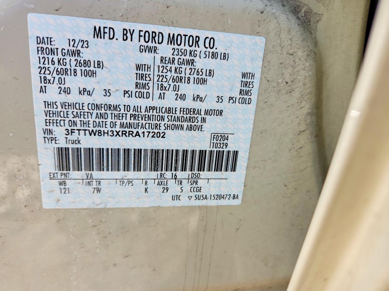 2024 FORD MAVERICK XLT photo 12