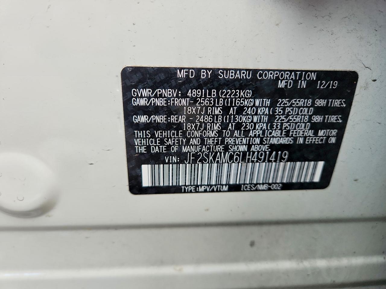 2020 SUBARU FORESTER SPORT photo 14