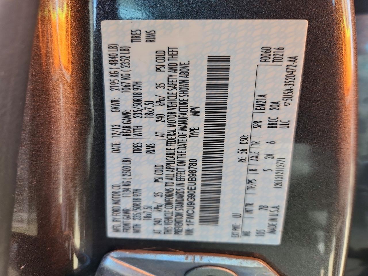 2014 FORD ESCAPE SE photo 34