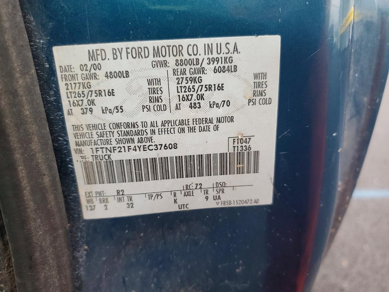 2000 FORD F250 SUPER DUTY photo 23
