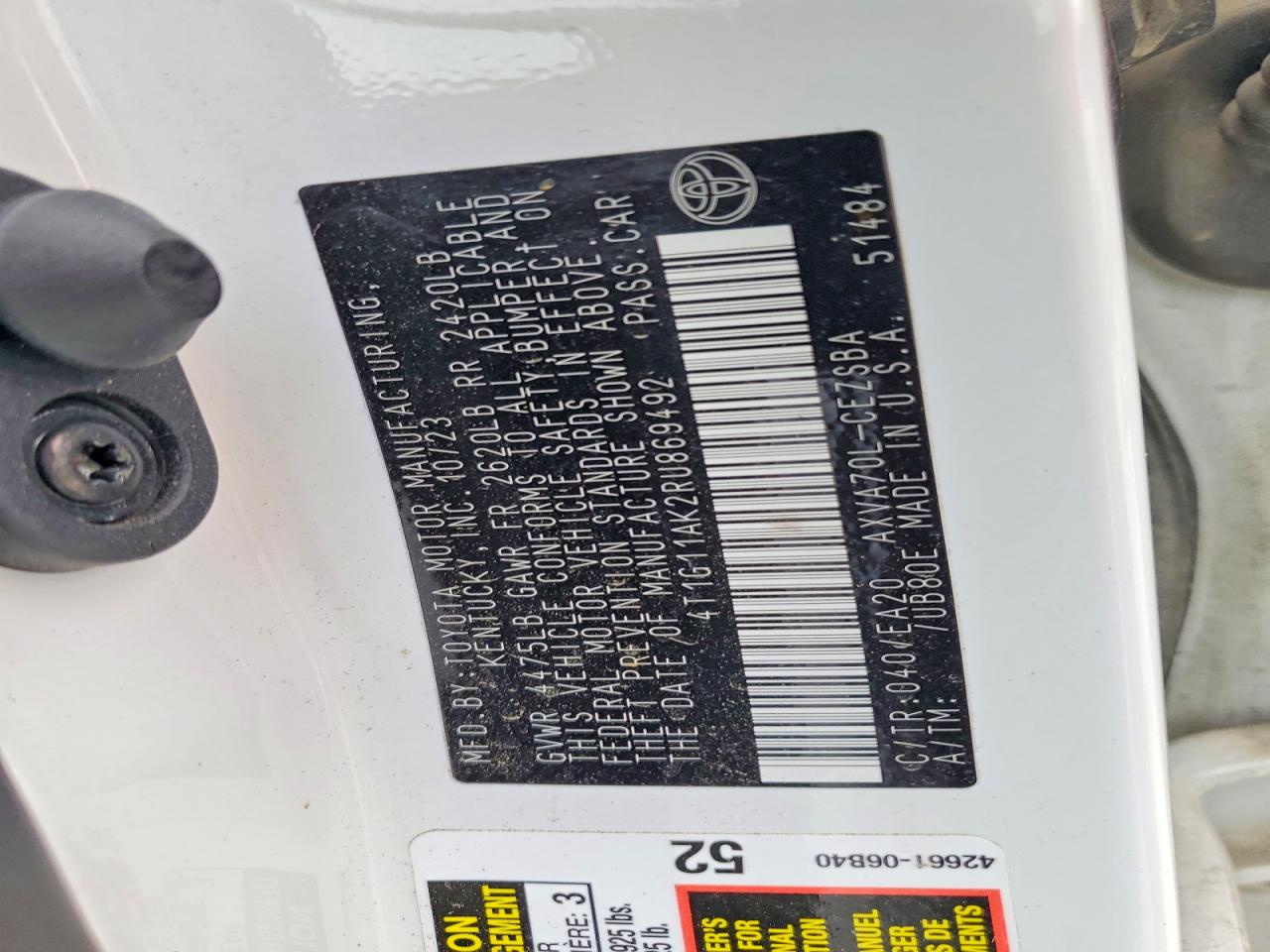 2024 TOYOTA CAMRY SE NIGHT SHADE photo 12