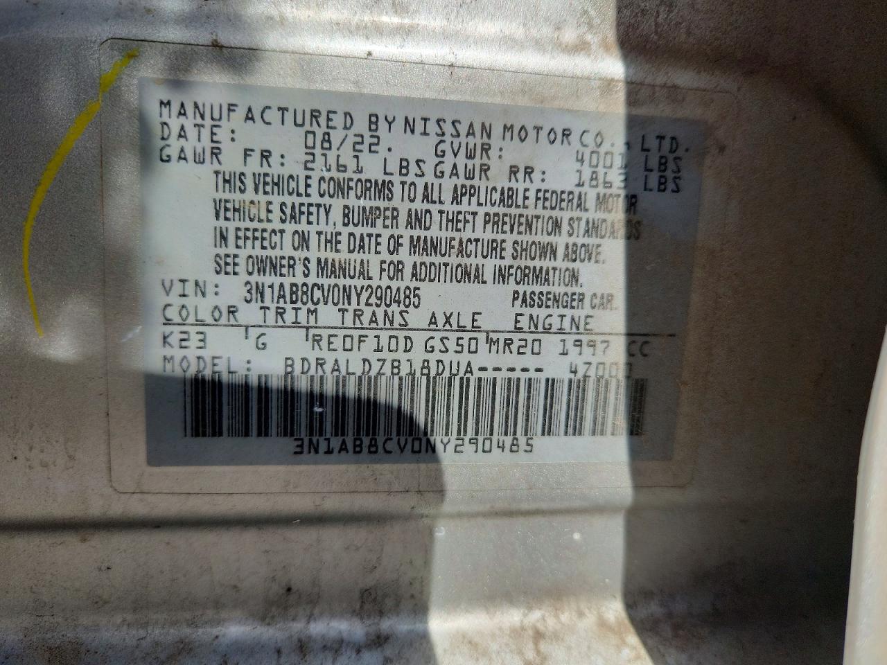 2022 NISSAN SENTRA SV photo 37