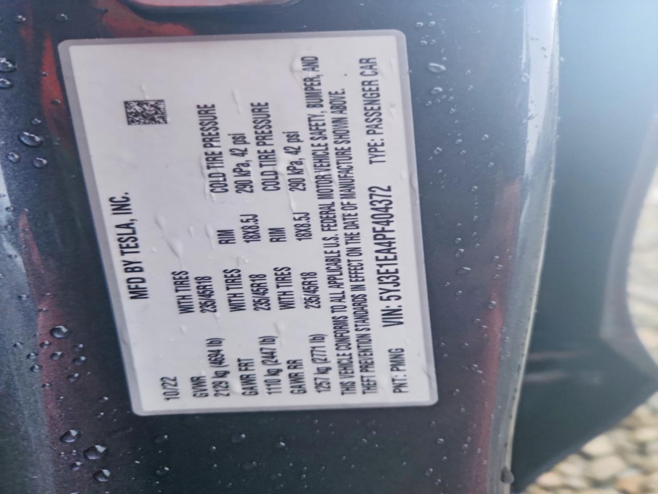 2023 TESLA MODEL 3 photo 12