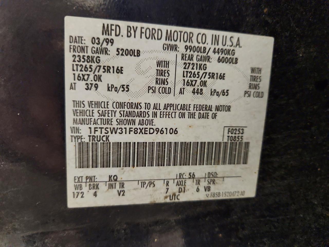 1999 FORD F350 SRW SUPER DUTY photo 34