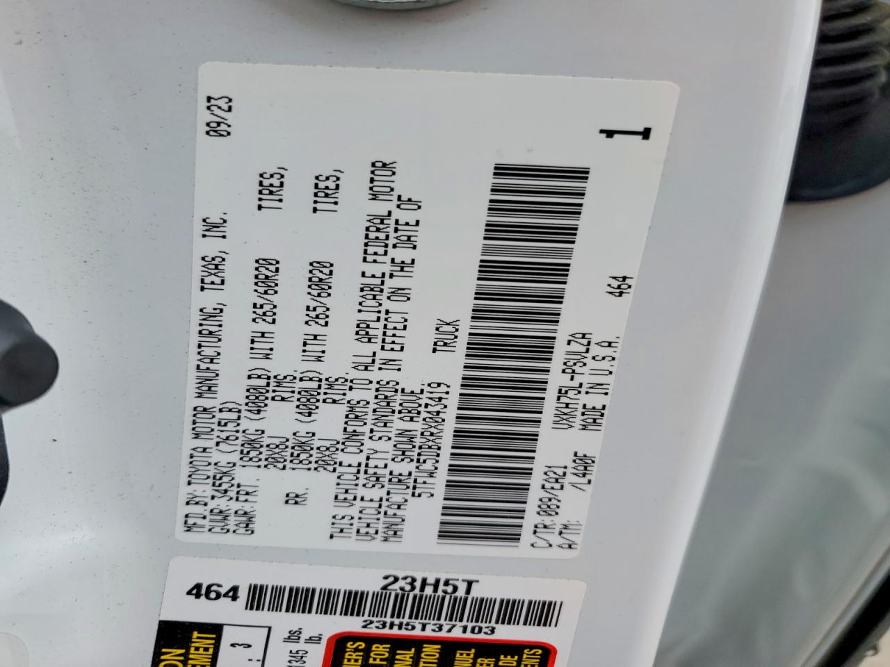 2024 TOYOTA TUNDRA LIMITED HV photo 37
