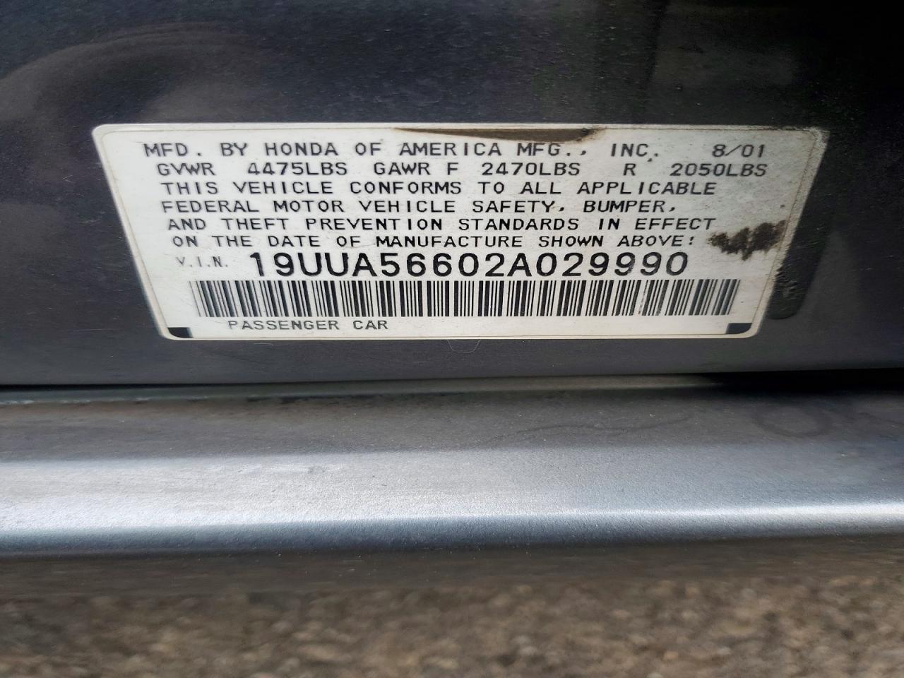 2002 ACURA 3.2TL photo 12