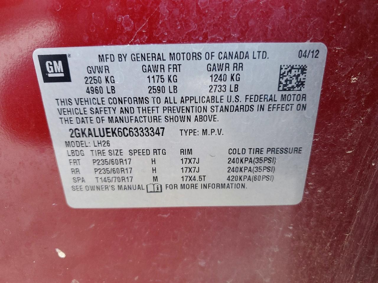 2012 GMC TERRAIN photo 13