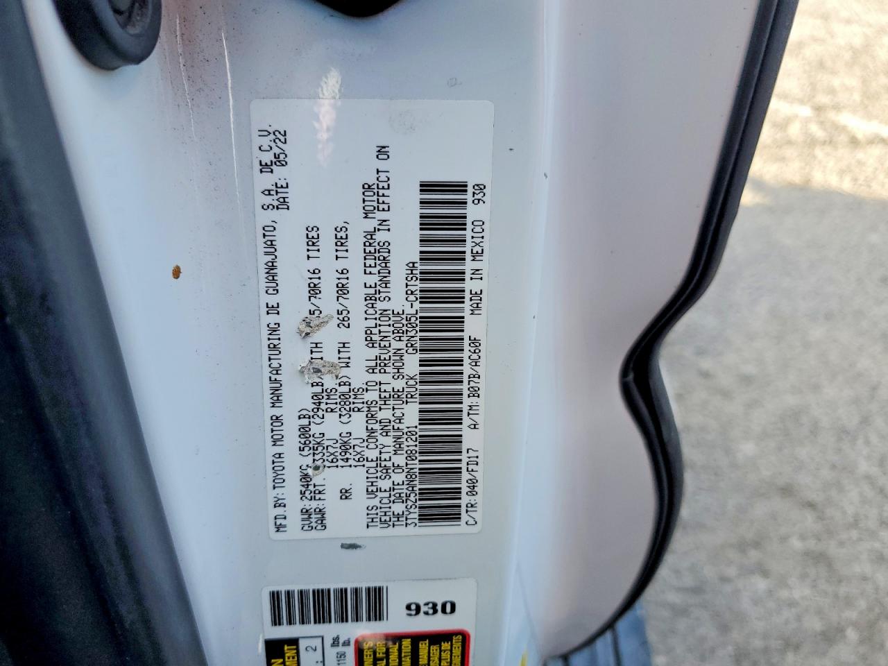 2022 TOYOTA TACOMA ACCESS CAB photo 34