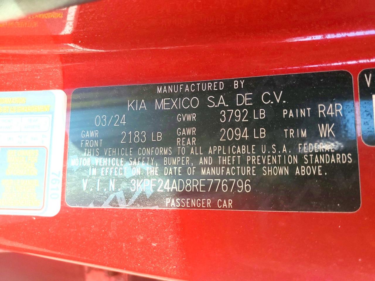 2024 KIA FORTE LXS photo 34