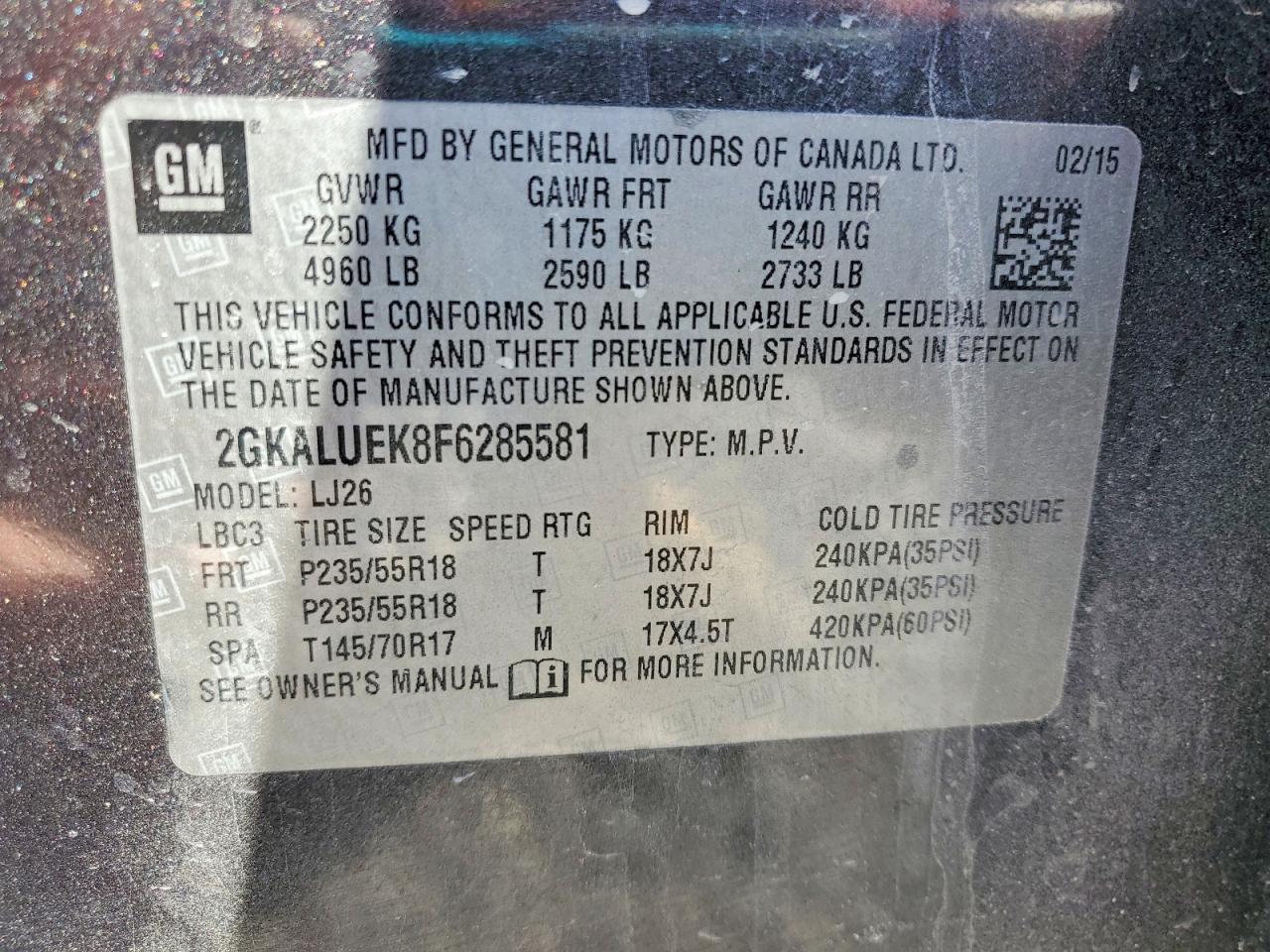 2015 GMC TERRAIN DENALI photo 25