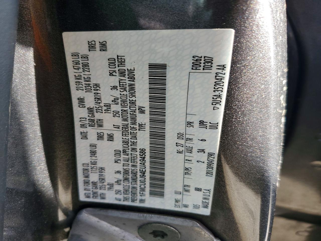 2014 FORD ESCAPE TITANIUM photo 27