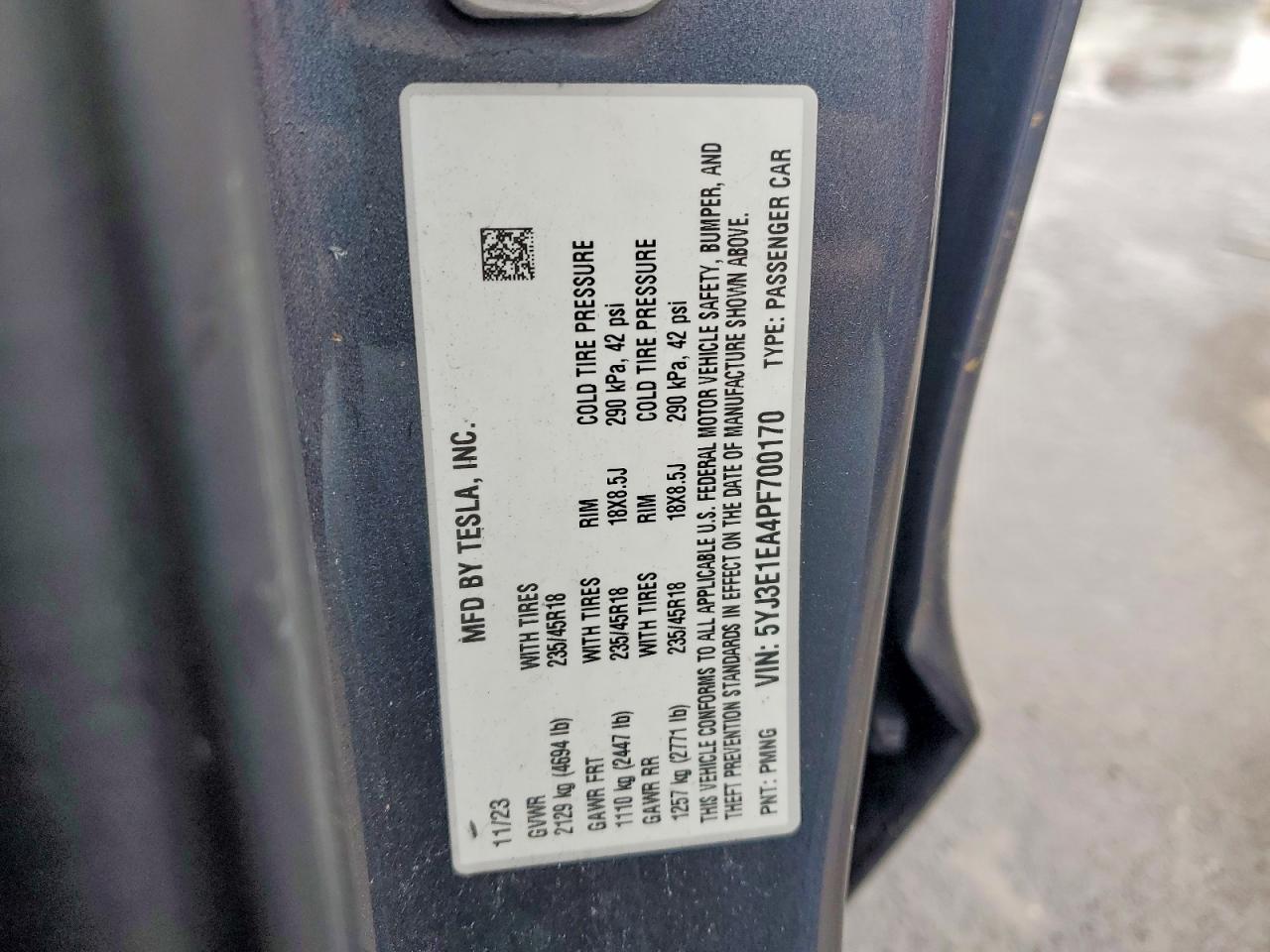 2023 TESLA MODEL 3 photo 12
