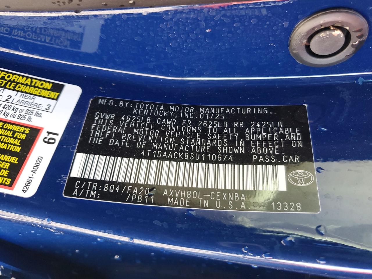 2025 TOYOTA CAMRY LE photo 13