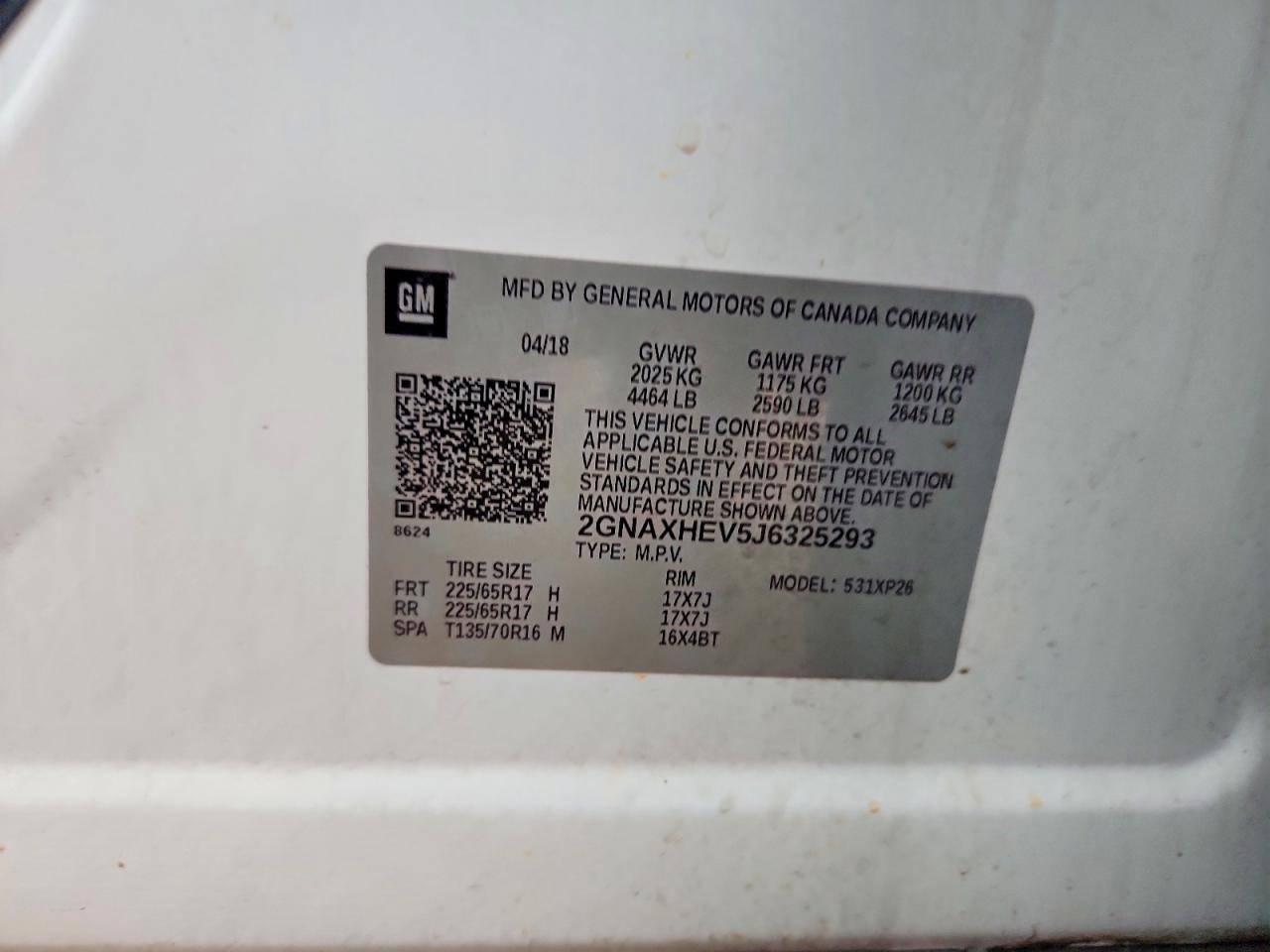 2018 CHEVROLET EQUINOX LS photo 13