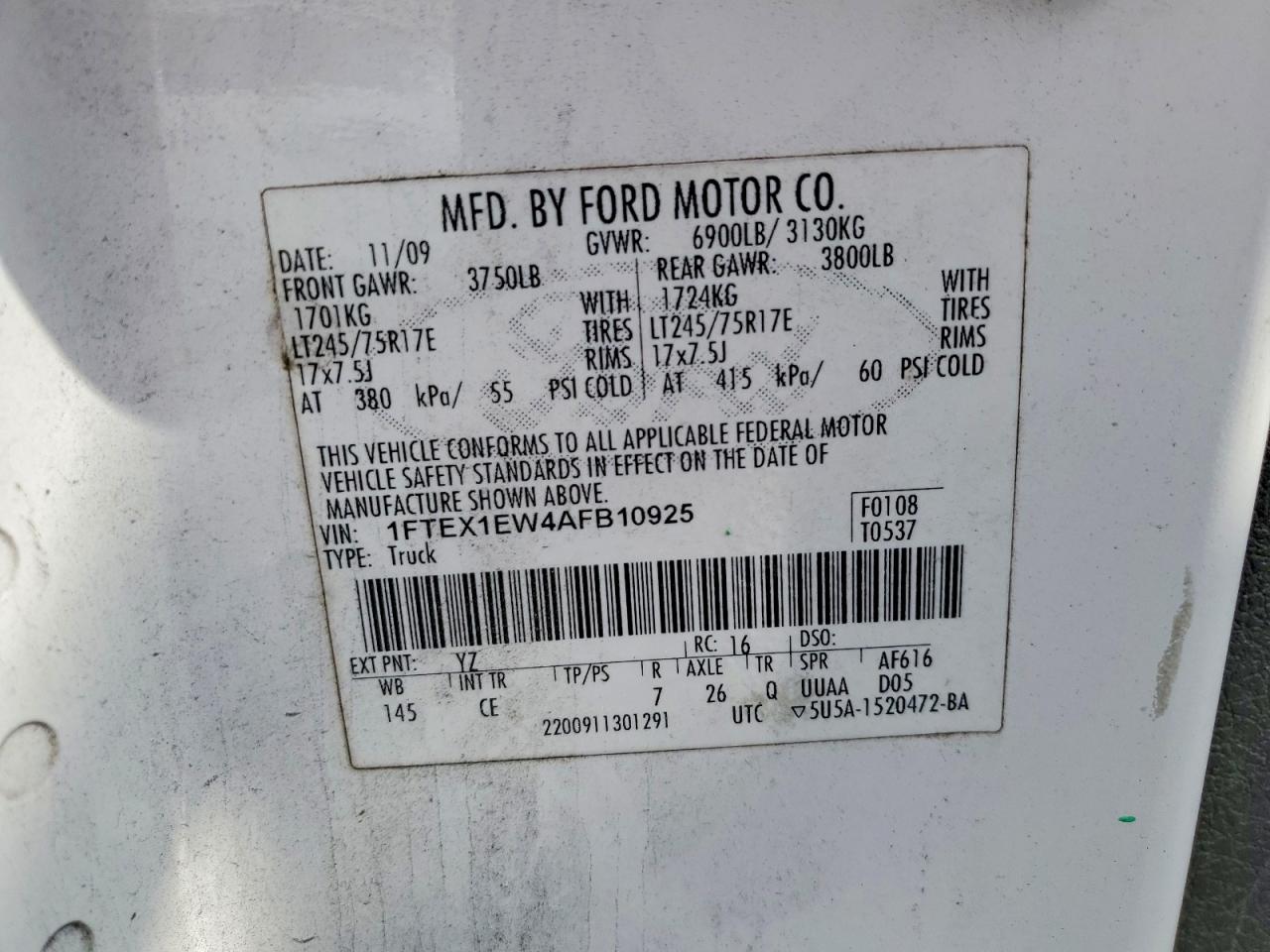 2010 FORD F150 SUPER CAB photo 25
