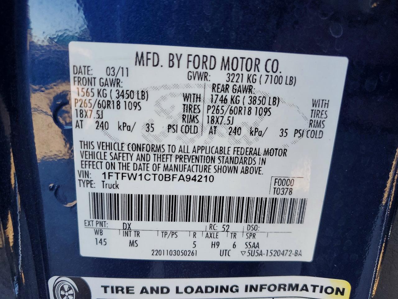 2011 FORD F150 SUPERCREW photo 23