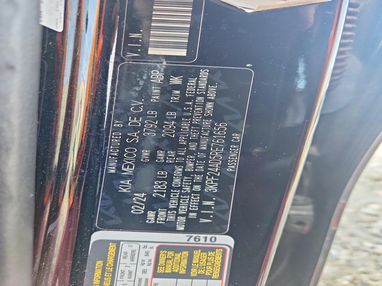 2024 KIA FORTE LX photo 13